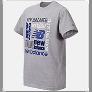 New Balance Boy's Shirt short sleeve Gray-Size 6
